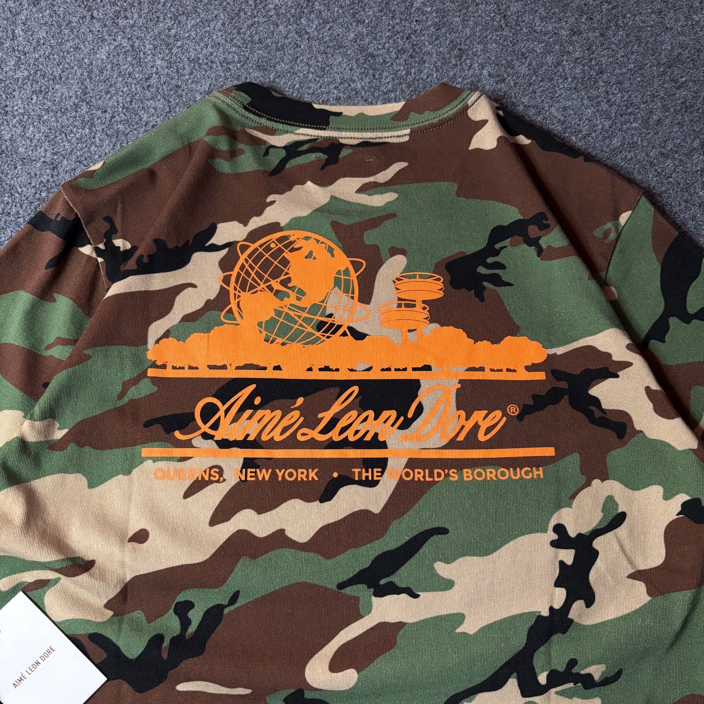 Aime Leon dore unisphere camo tee