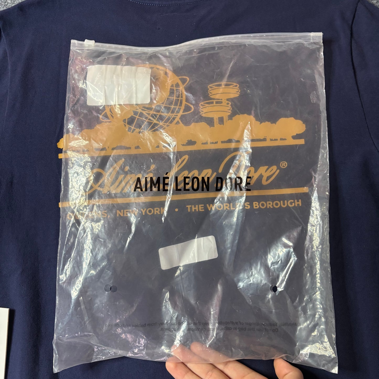 Aime Leon Dore unisphere evening blue tee
