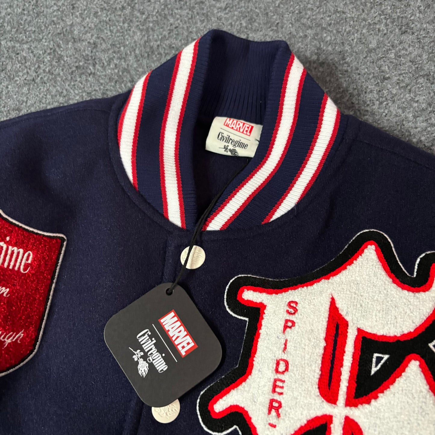 Civil Regime Spiderman varsiity jacket