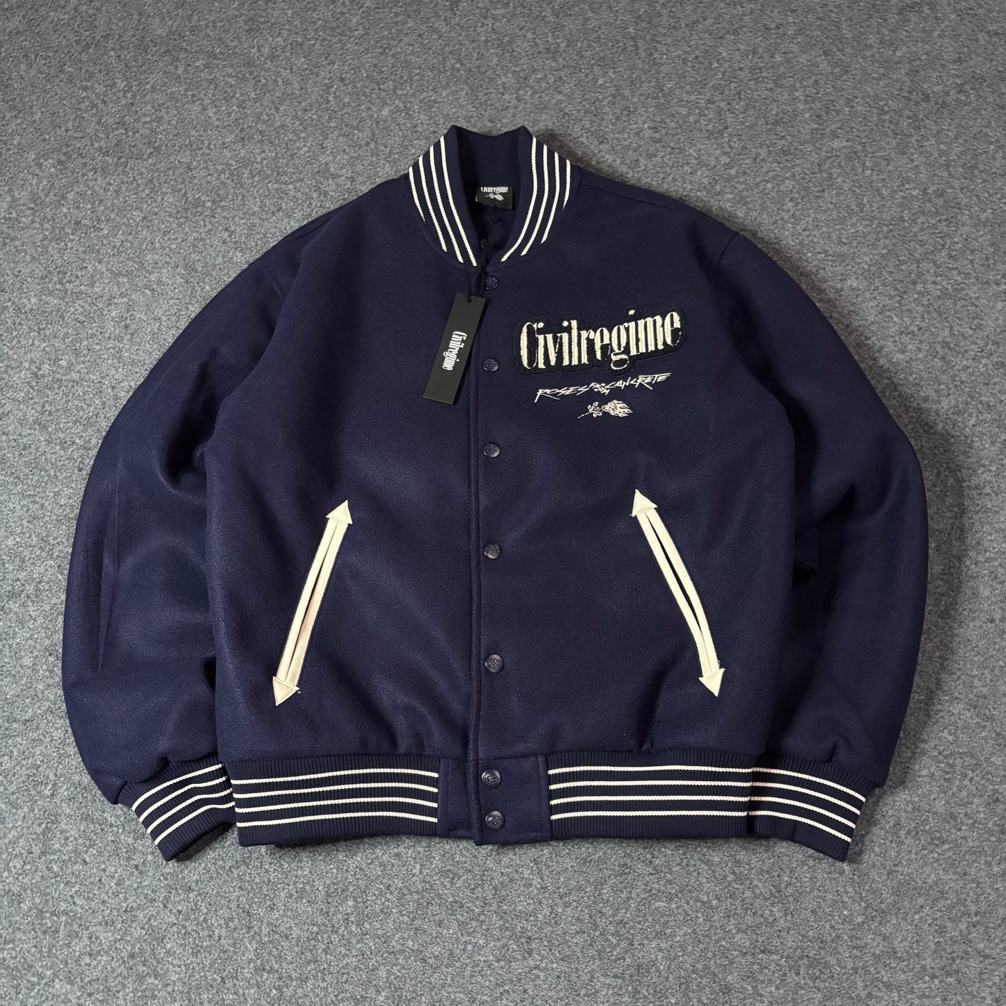 Civil Regime blue varisty jacket
