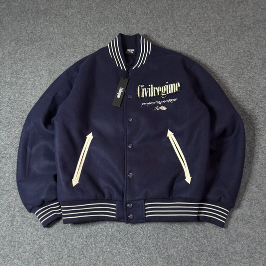 Civil Regime blue varisty jacket