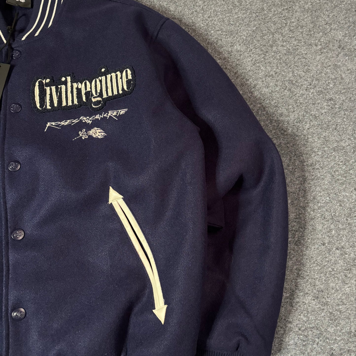 Civil Regime blue varisty jacket