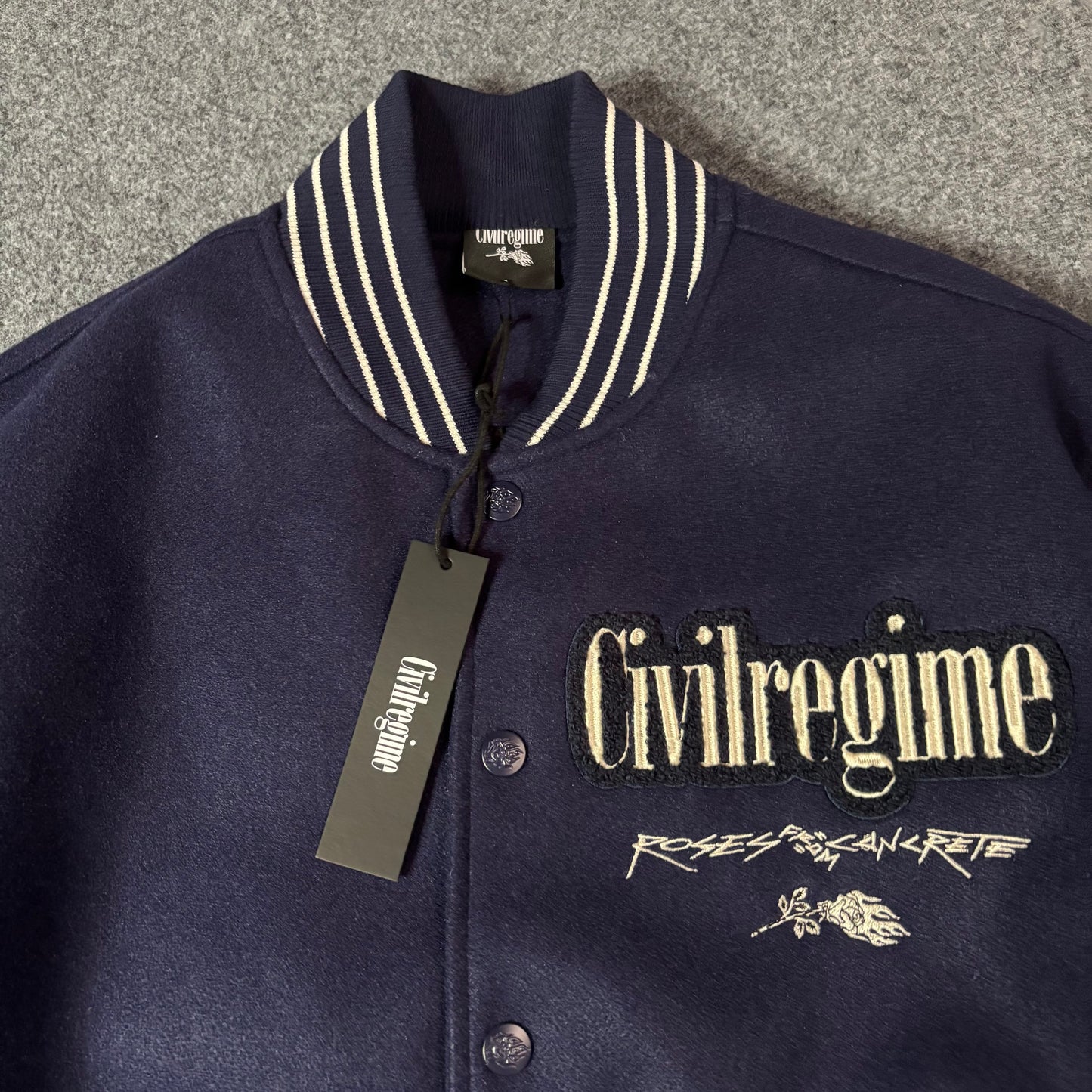 Civil Regime blue varisty jacket