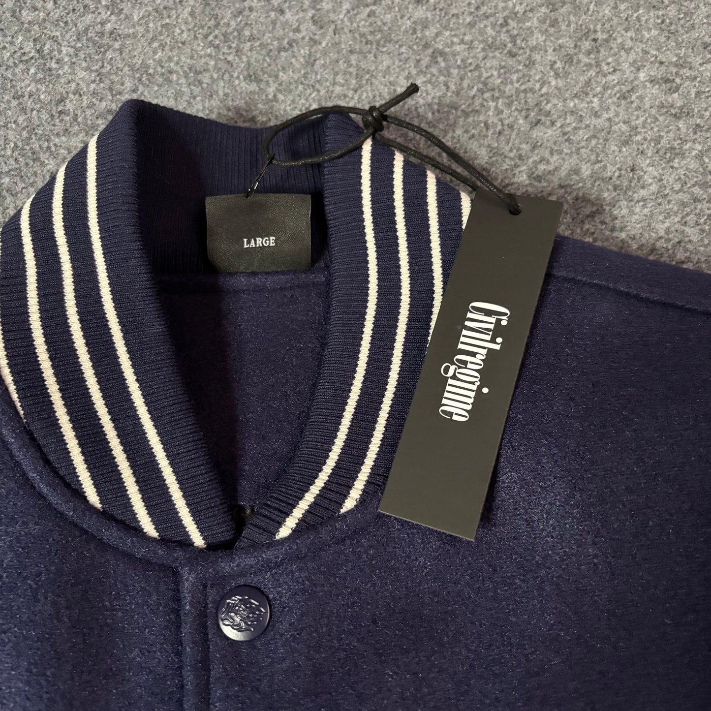 Civil Regime blue varisty jacket