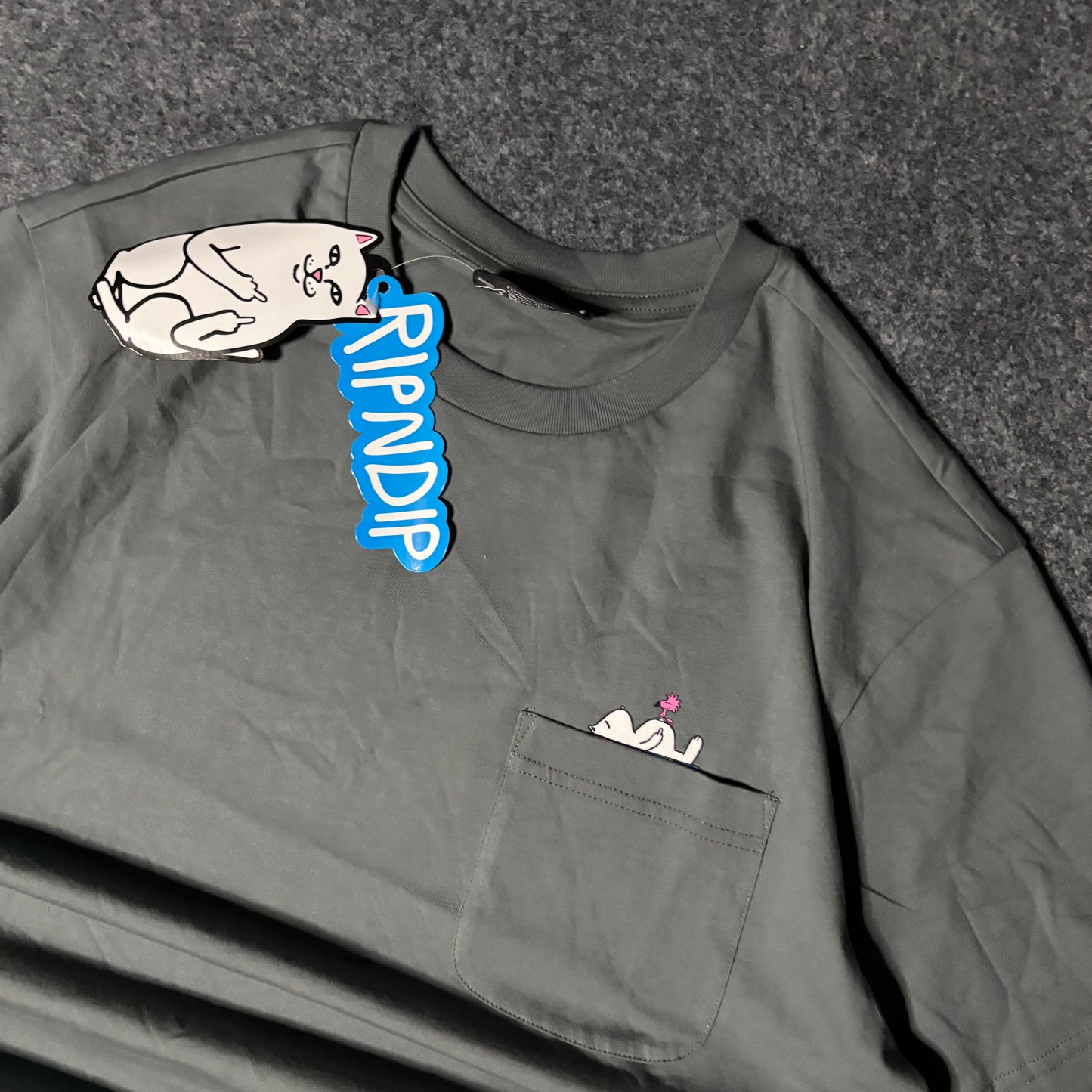 Ripndip Snoopy pocket tee green