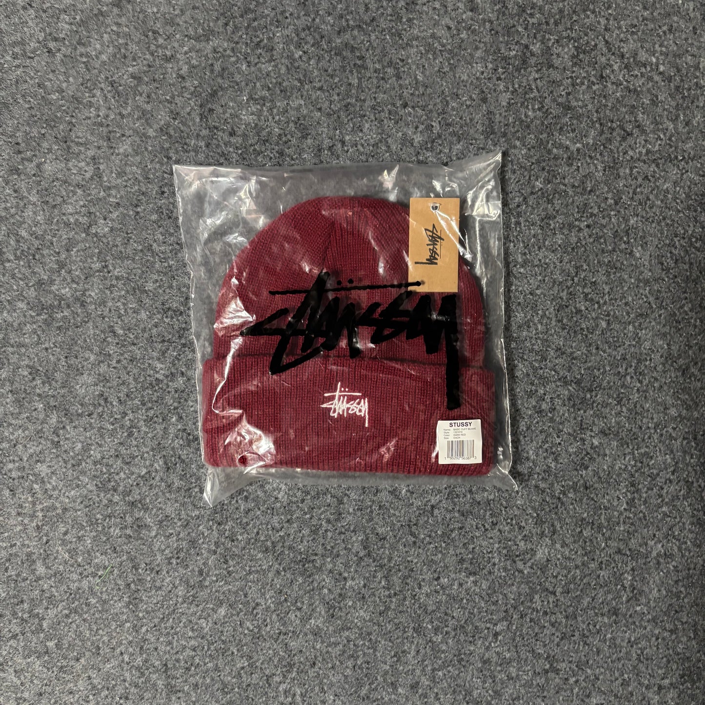 Stussy beanie embroidery logo vino