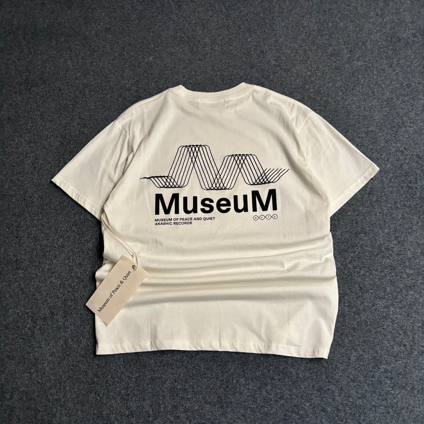 Museum of peace and quiet sounds of waves tee bone white