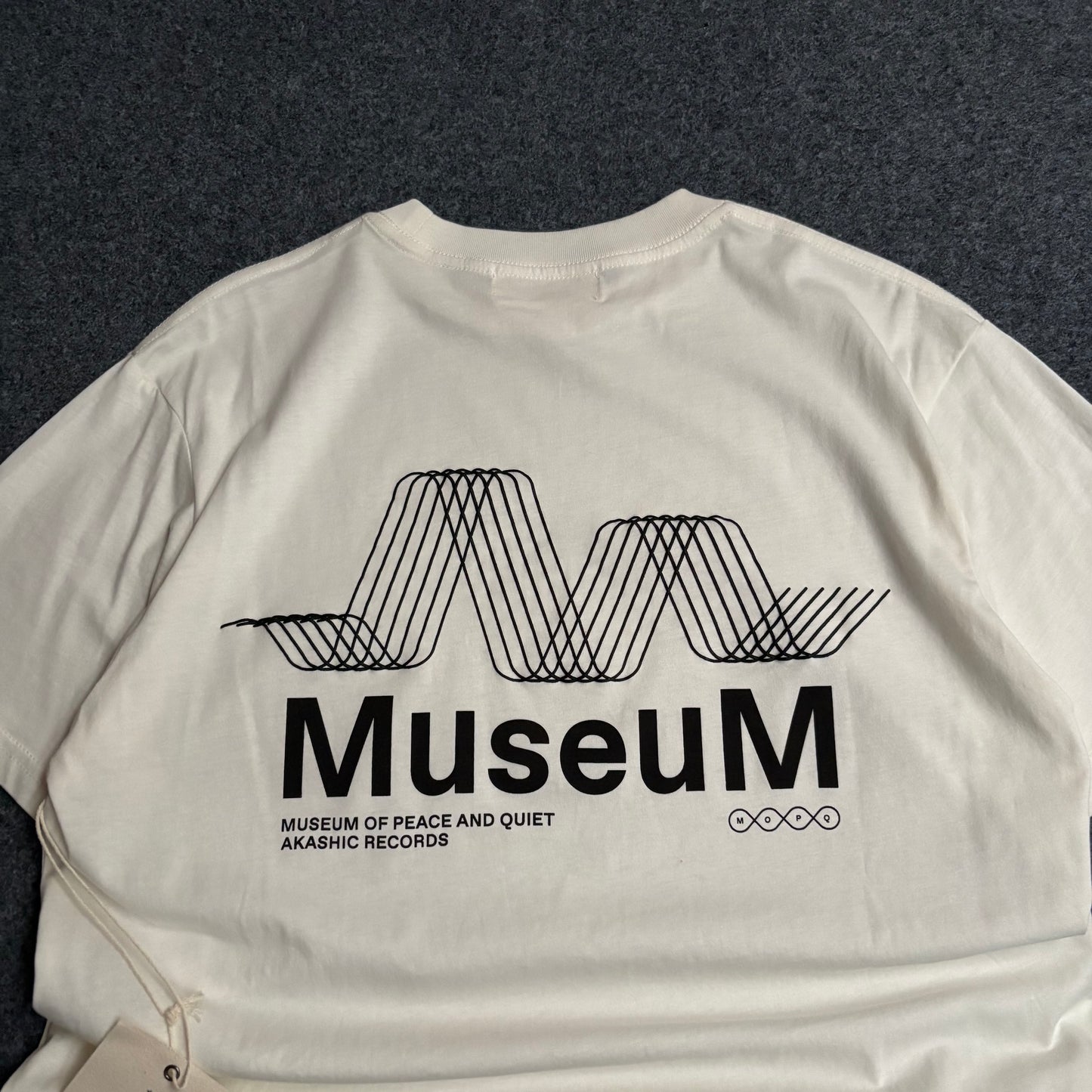 Museum of peace and quiet sounds of waves tee bone white