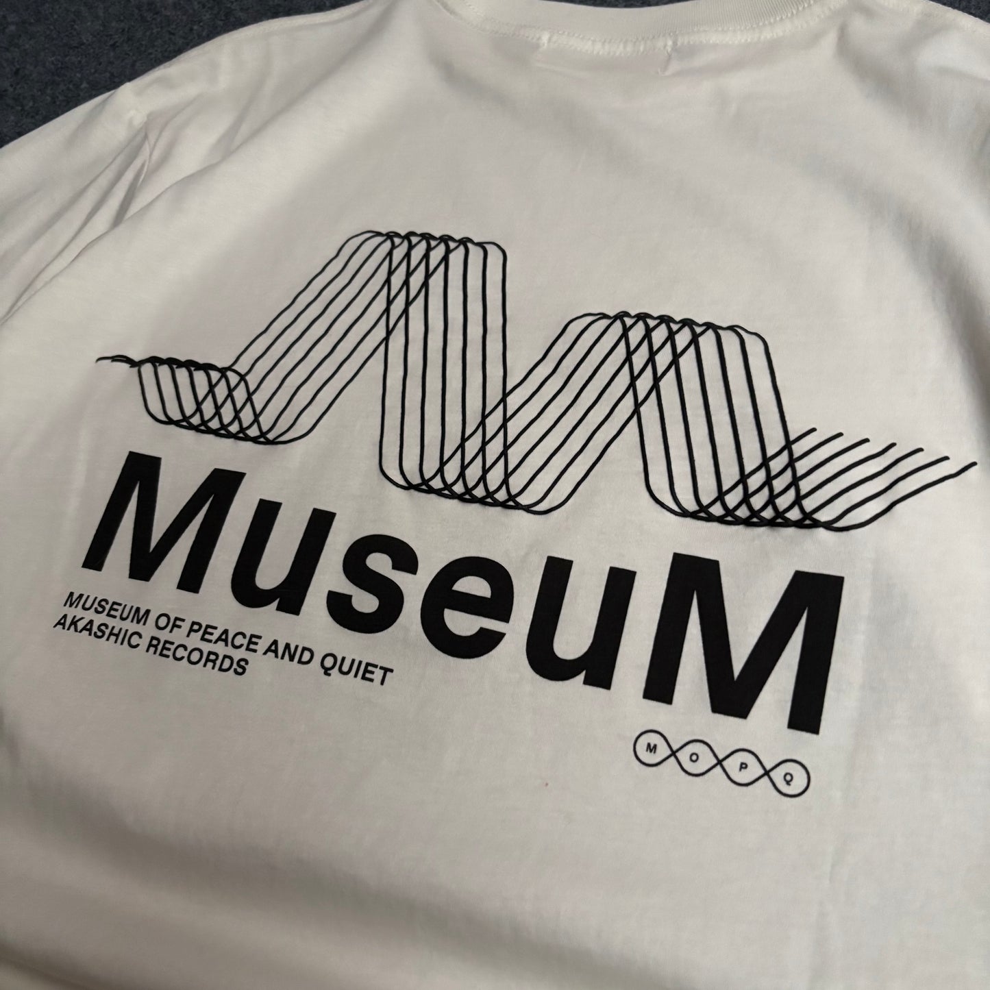 Museum of peace and quiet sounds of waves tee bone white
