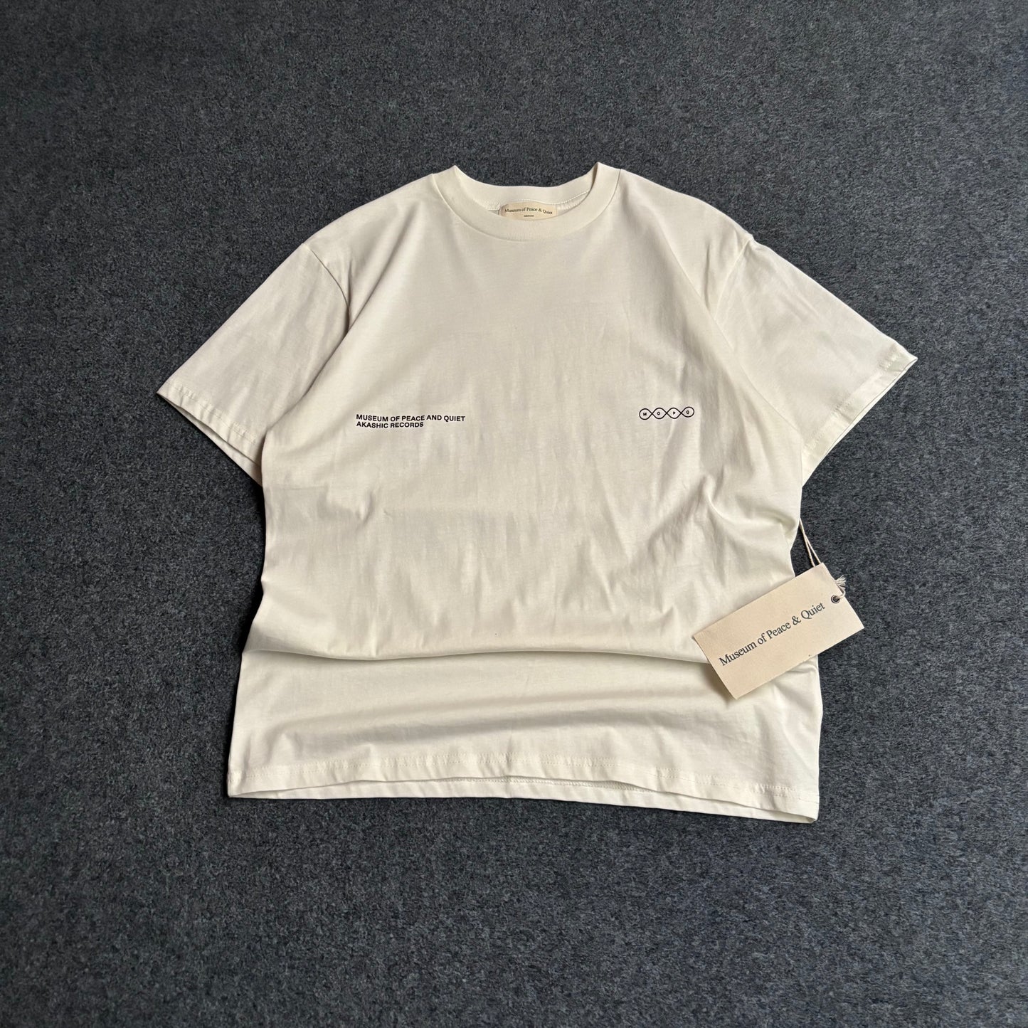 Museum of peace and quiet sounds of waves tee bone white