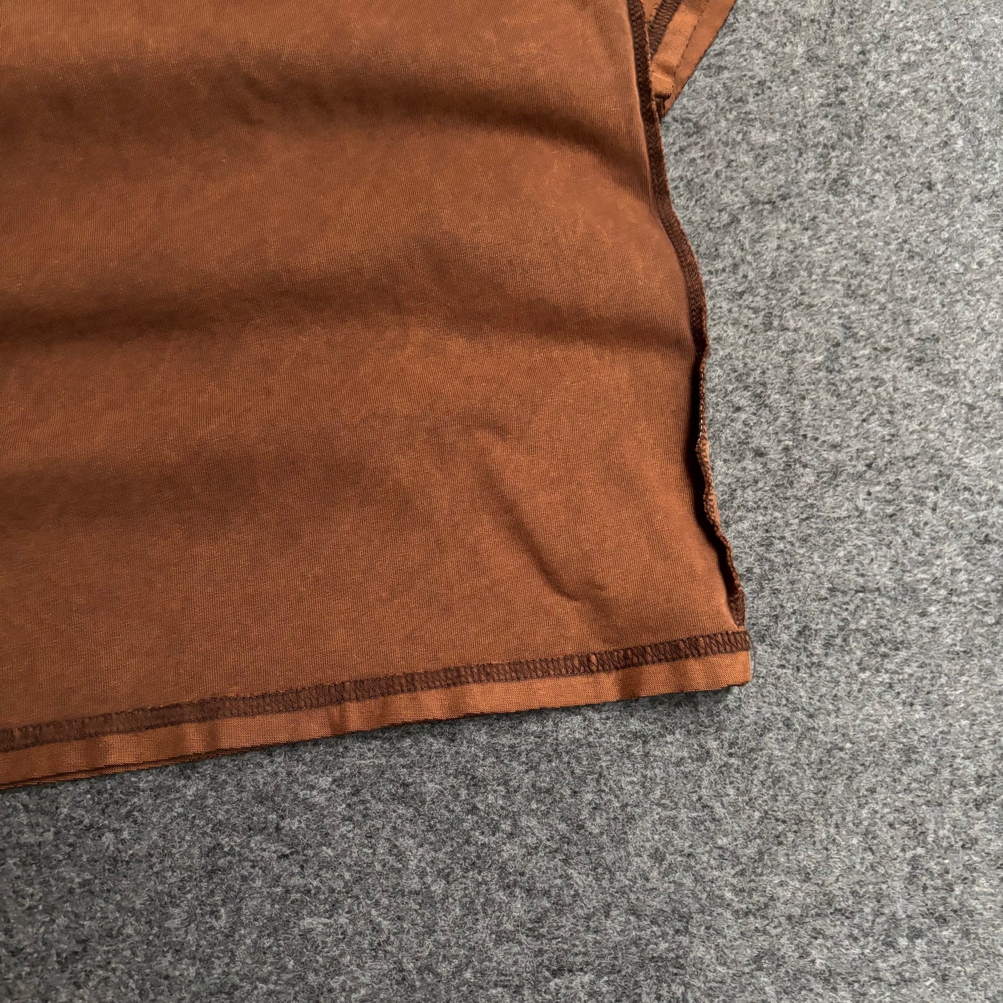 Saint Vanity boxy reversed stitch tee brown