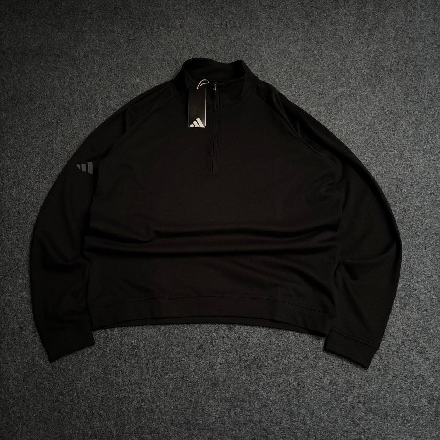 Adidas quarter zip jacket sleeve logo