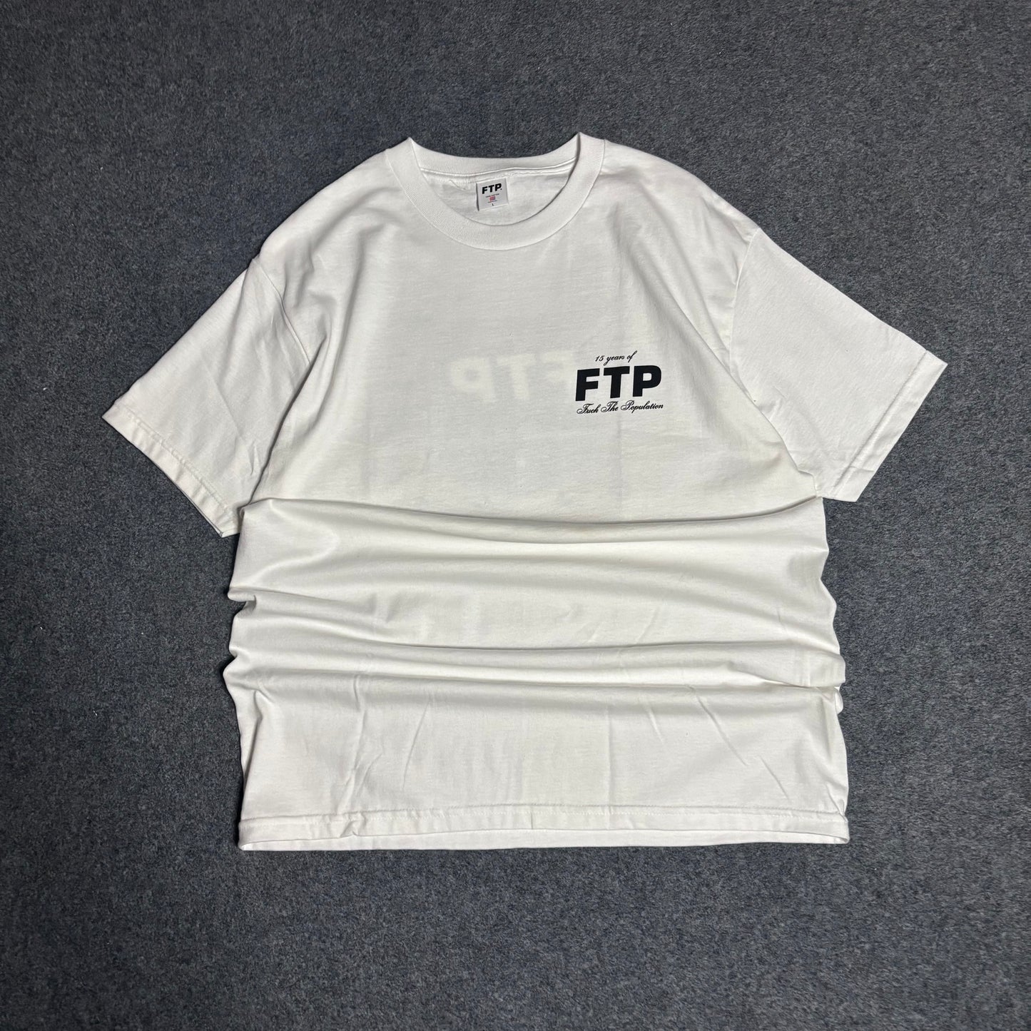Fuck The Population 15th anniversary white tee