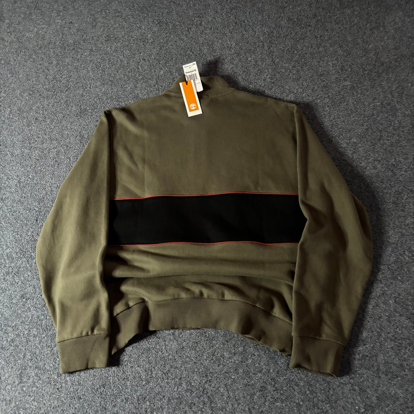 Timberland green logo quarter zip