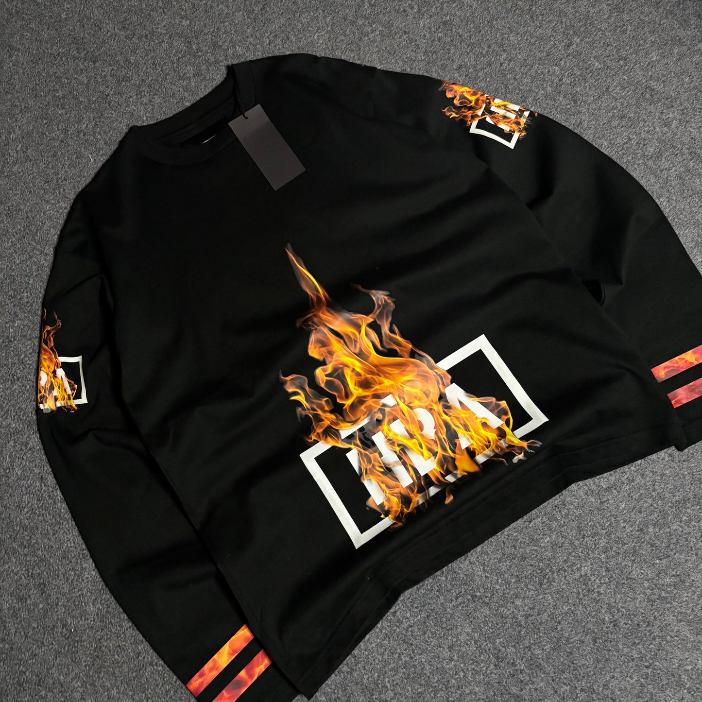 Hood By Air flames logo ls oversized tee