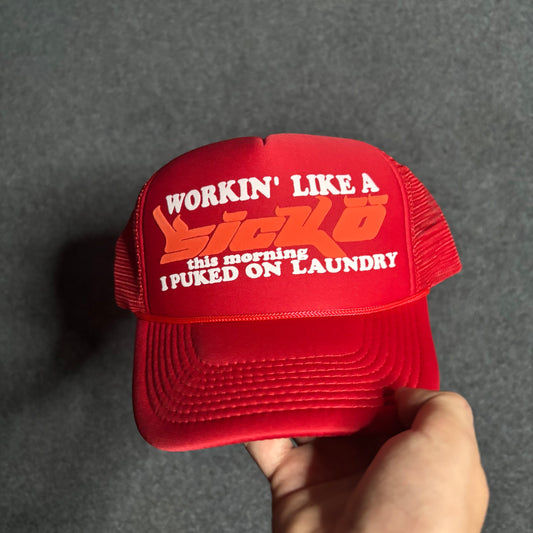 Sicko trucker hat red