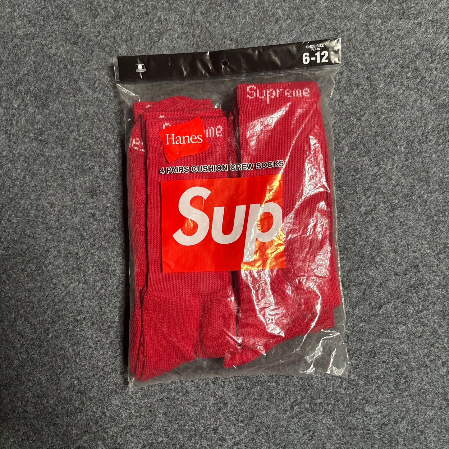Supreme Socks red
