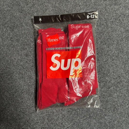 Supreme Socks red