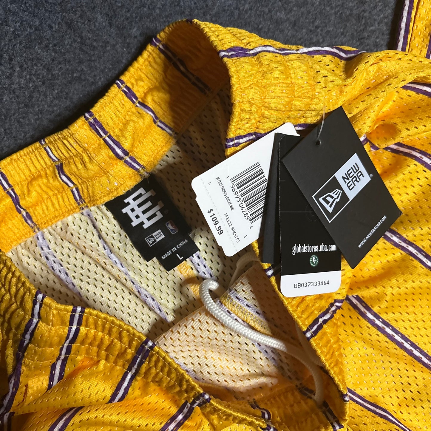 Eric Emanuel x NBA Lakers mesh shorts