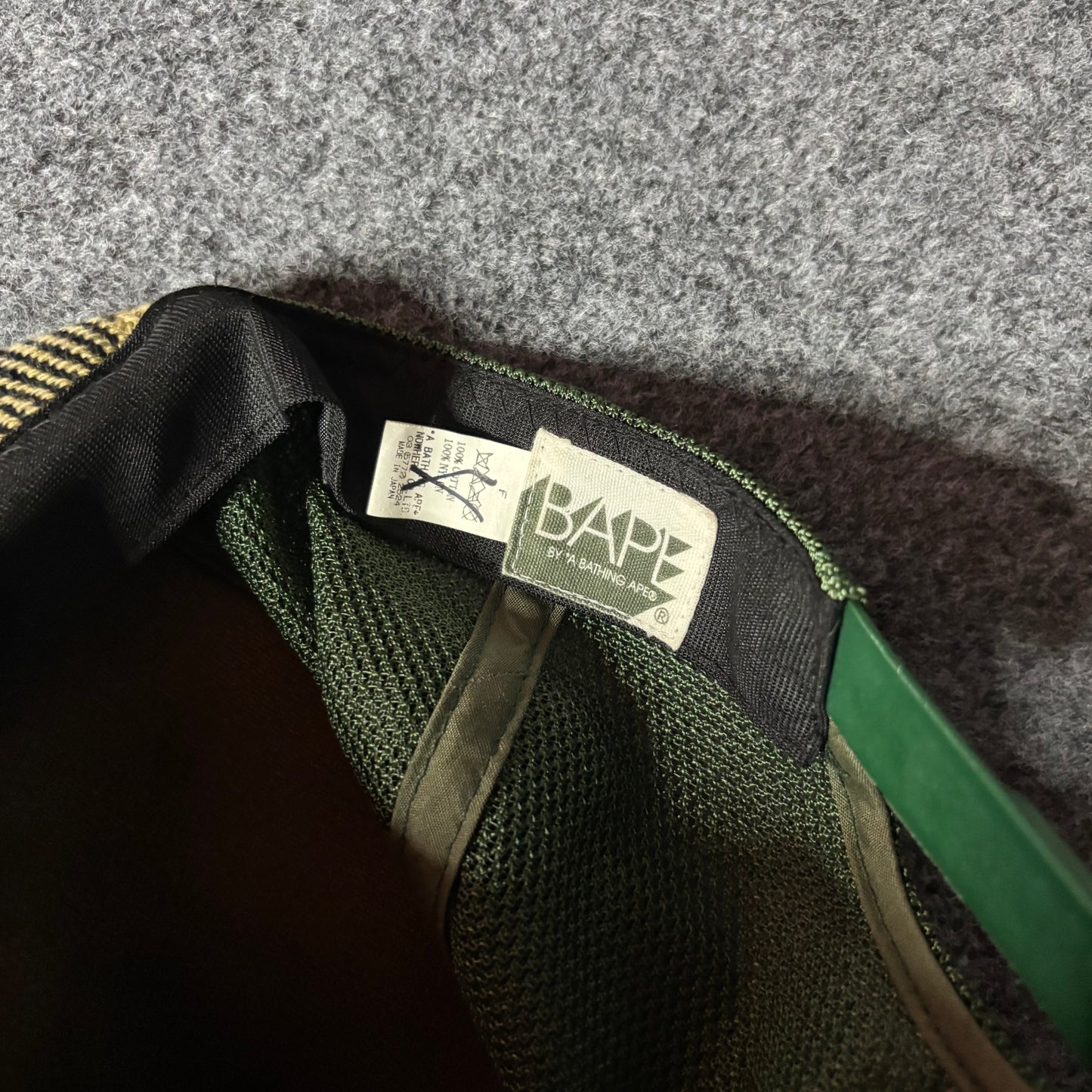Bape nigo era plaid hat green