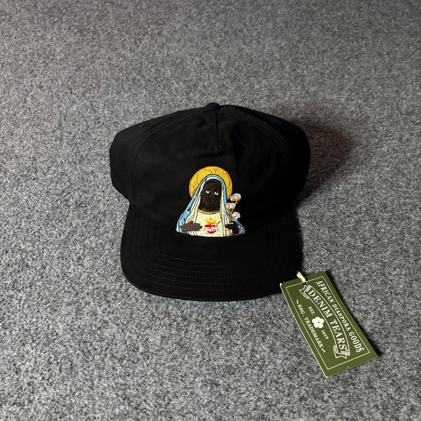 Denim tears black mary cap black