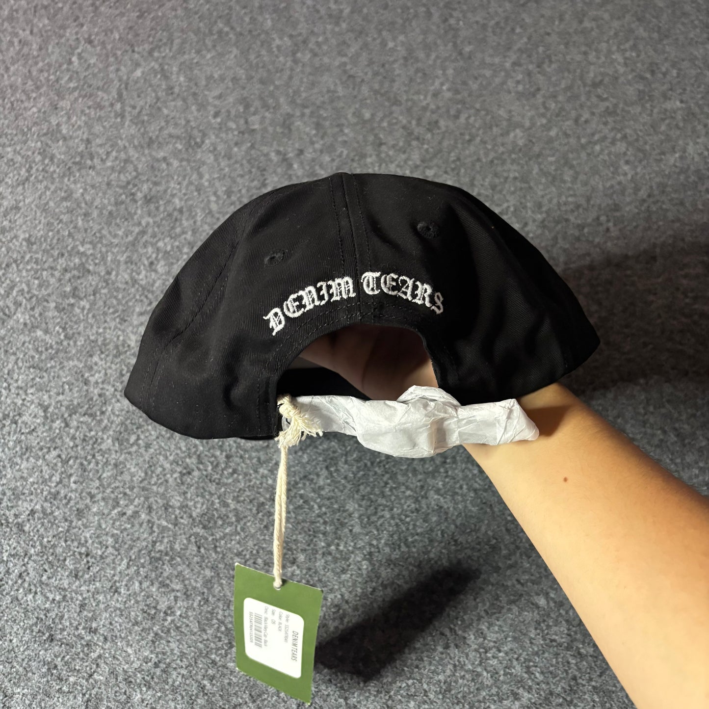 Denim tears black mary cap black