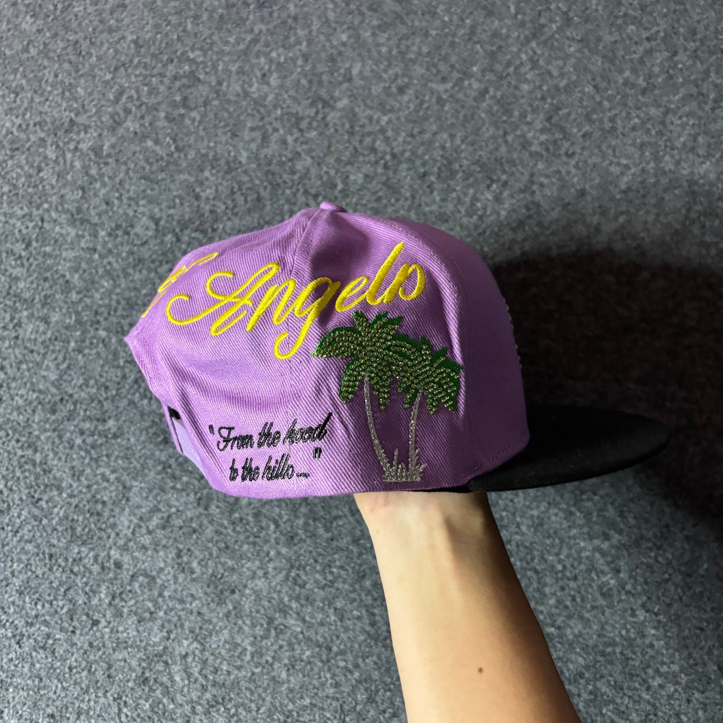 Homme Femme Los Angeles Rhinestones hat