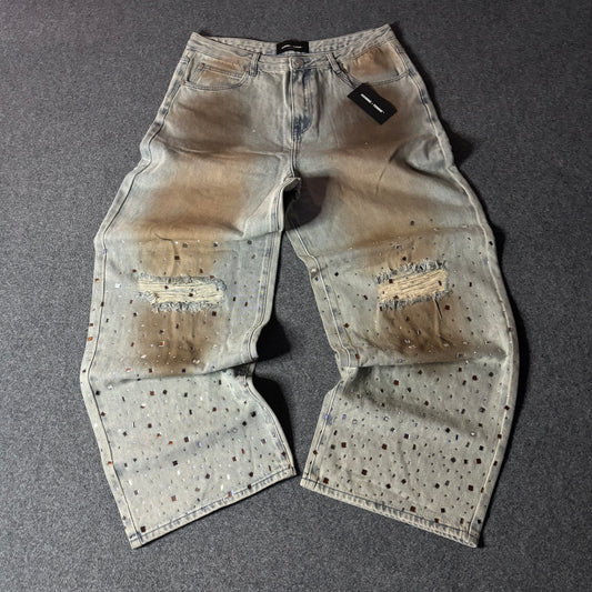 Homme Femme crushed ice light blue denim