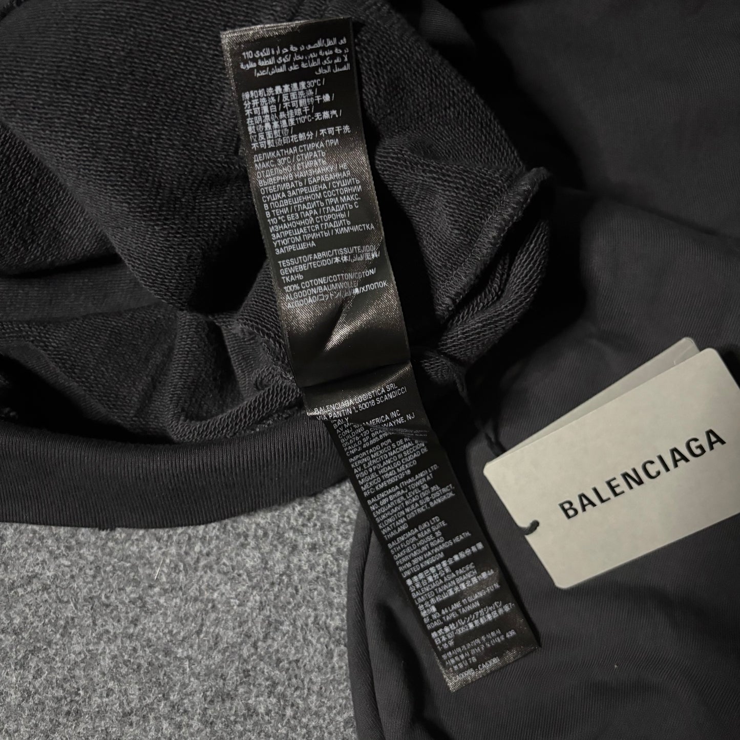 Balenciaga "AGAINELAB" oversized distressed hoodie