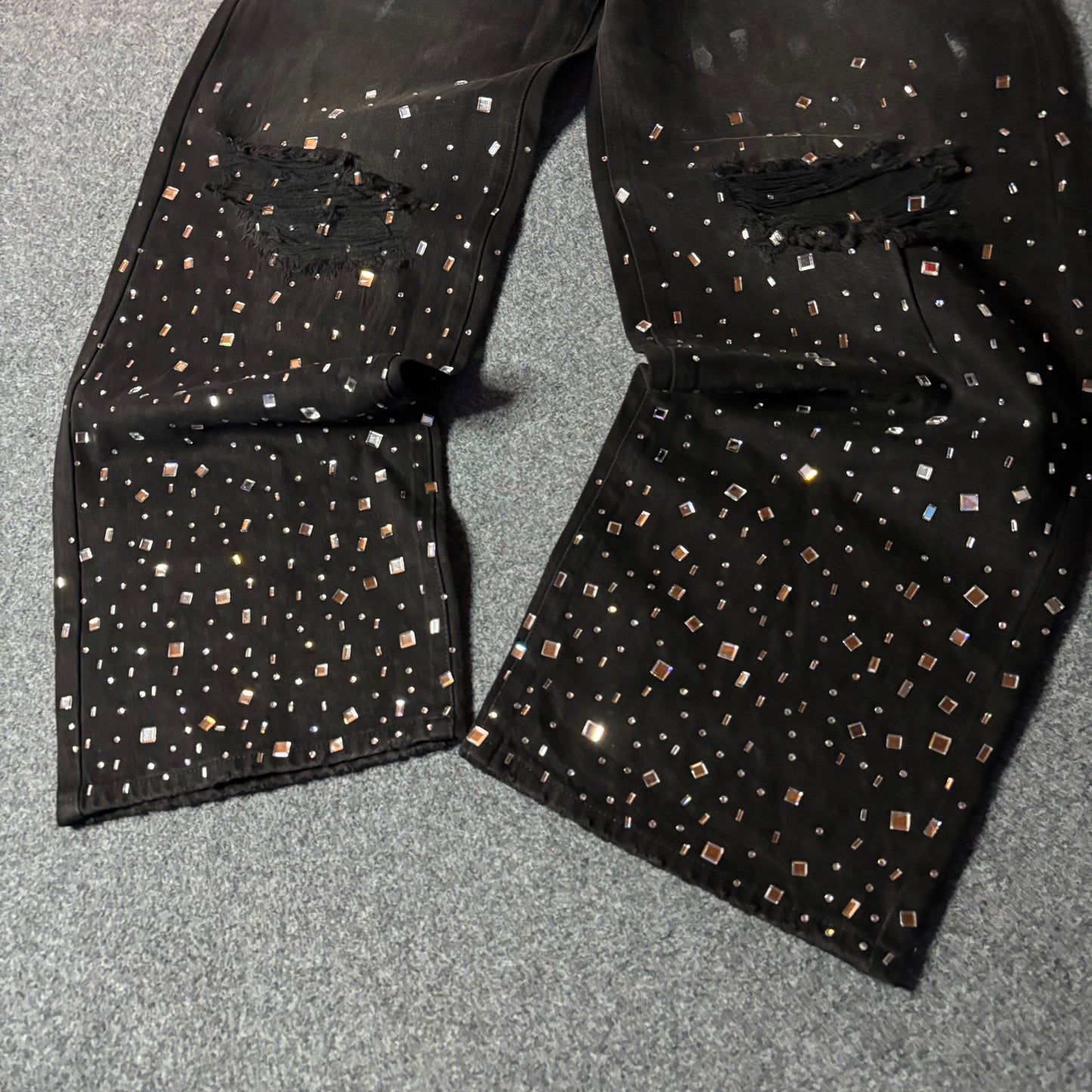 Homme Femme crushed ice denim black