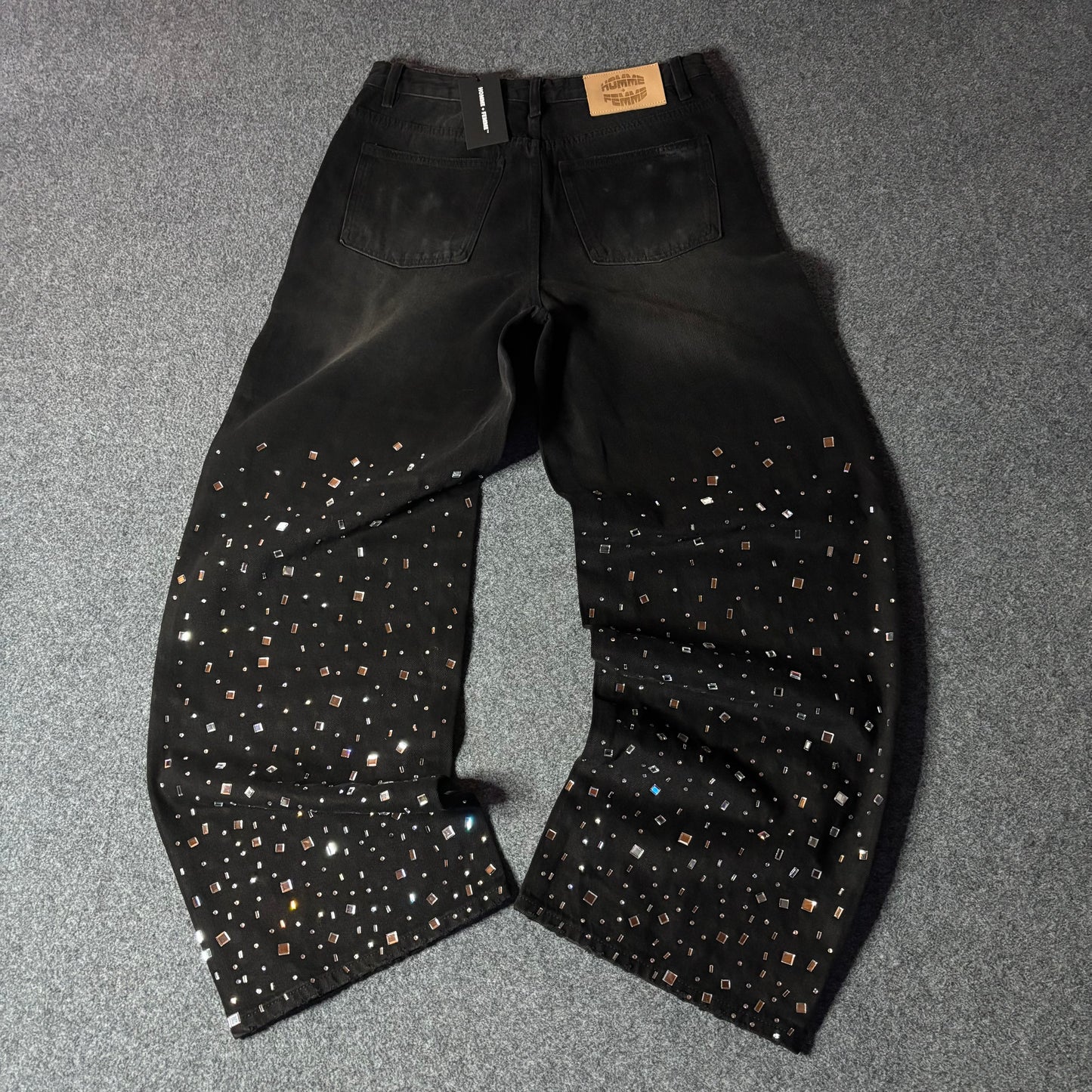 Homme Femme crushed ice denim black