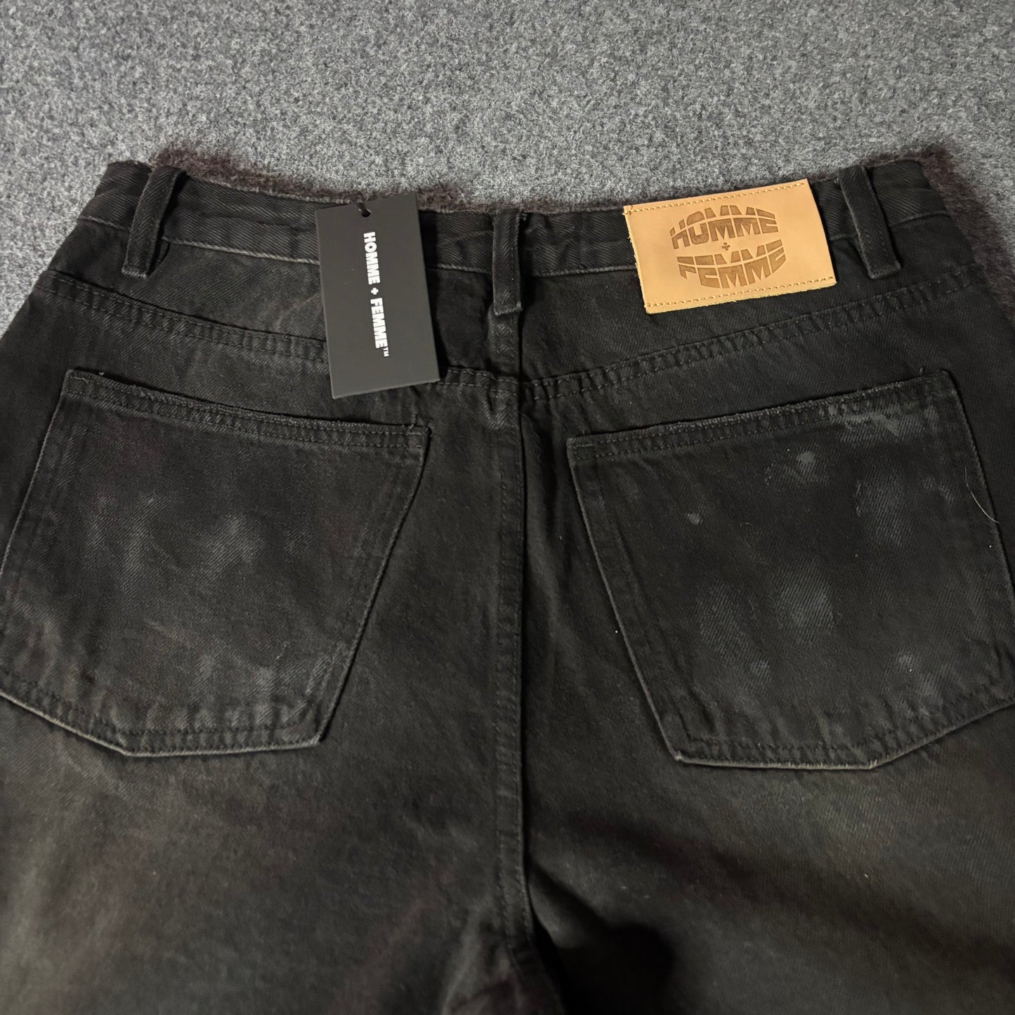 Homme Femme crushed ice denim black