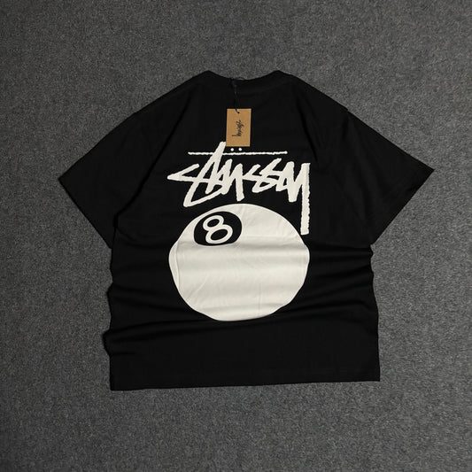 Stussy 8 ball black tee