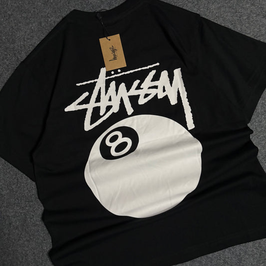 Stussy 8 ball black tee