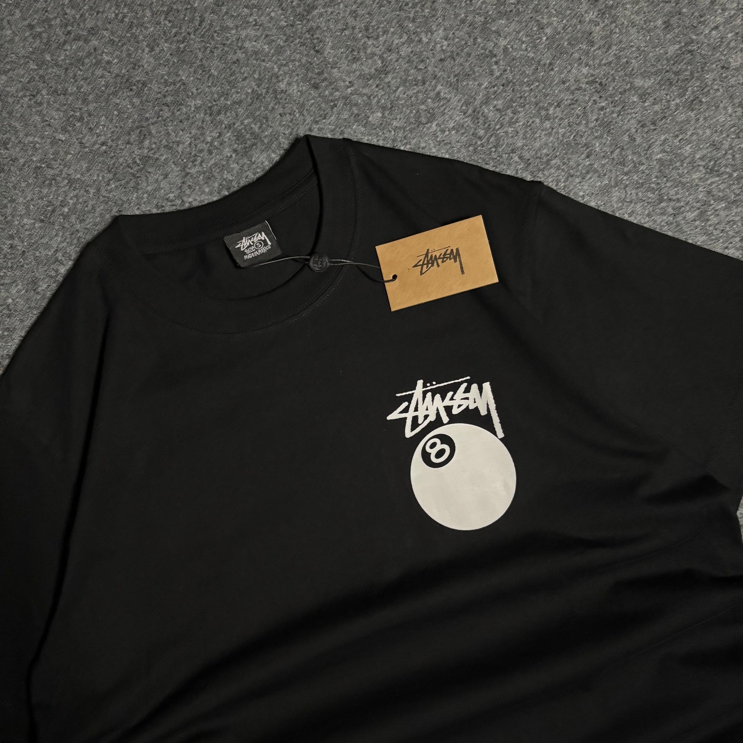 Stussy 8 ball black tee