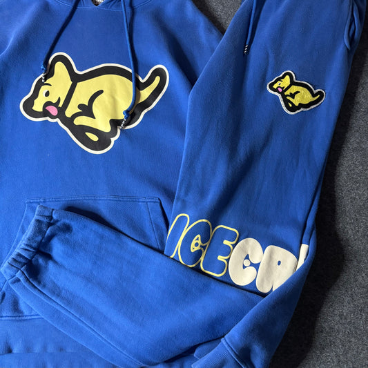 Ice Cream running dog blue conjunto