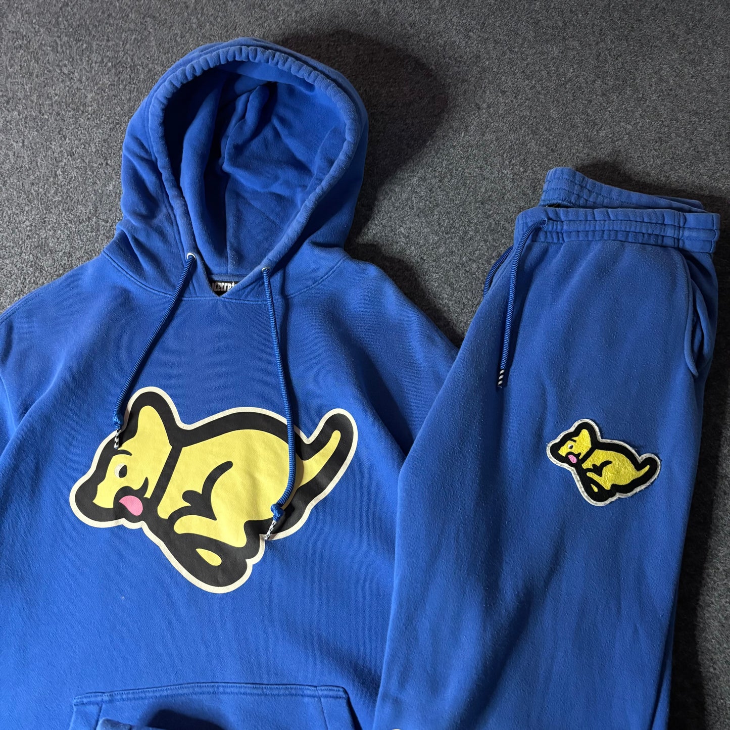 Ice Cream running dog blue conjunto