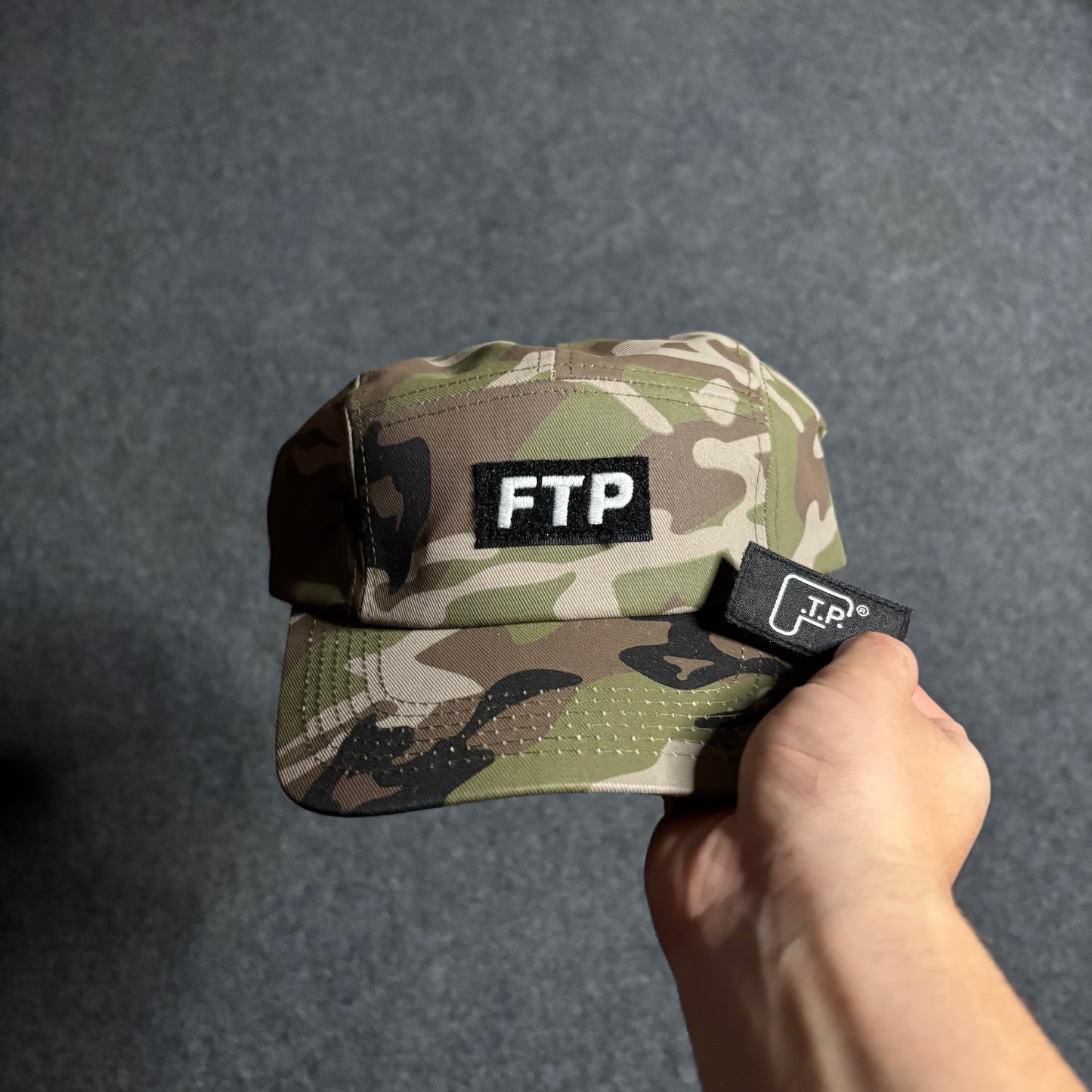 Fuck The Population FTP camo velcro patch hat