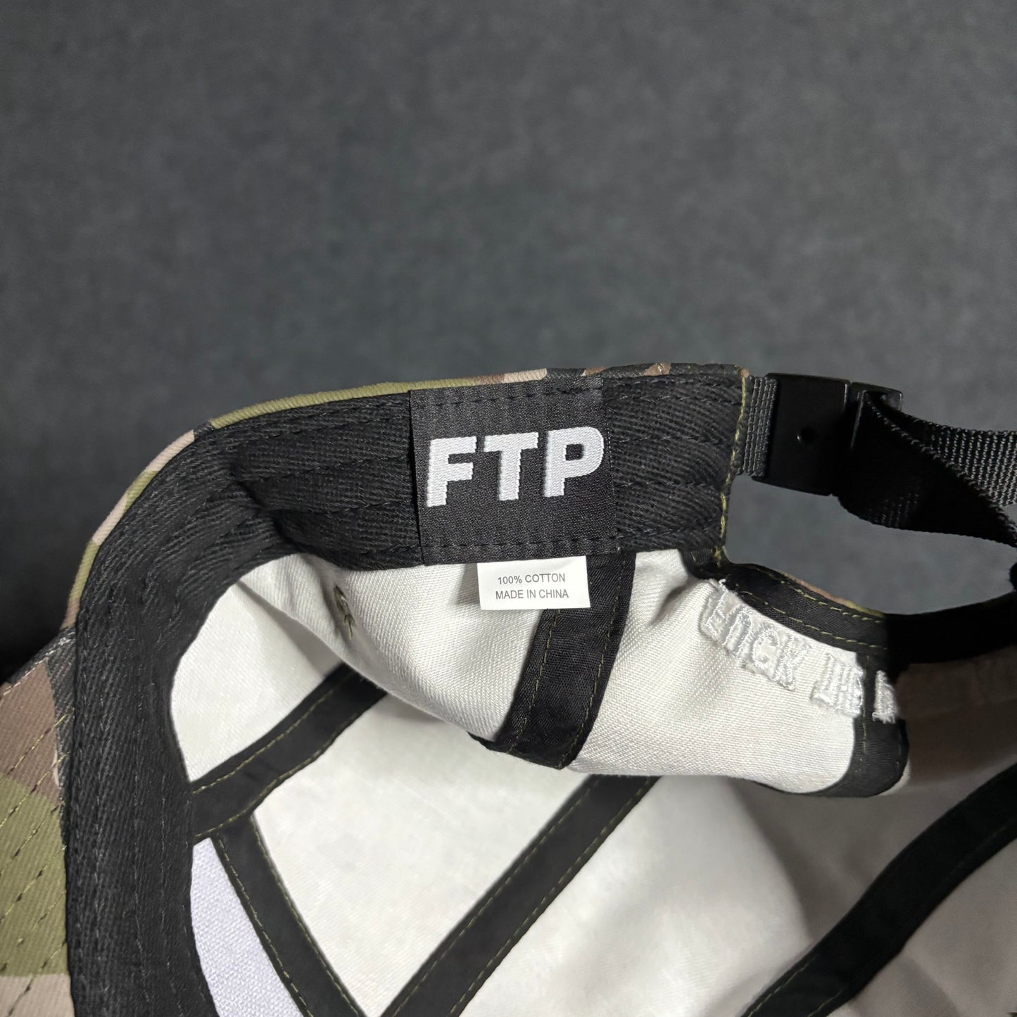 Fuck The Population FTP camo velcro patch hat