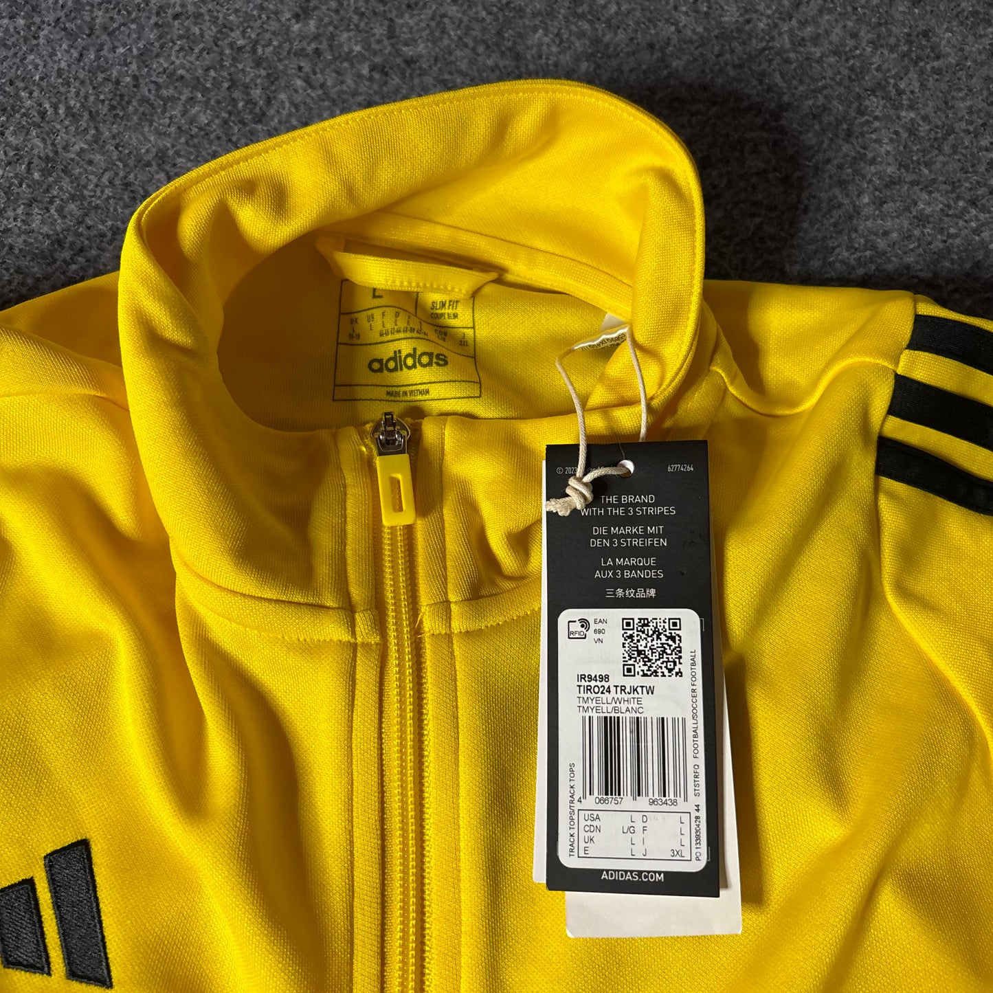 Adidas yellow stripes jacket