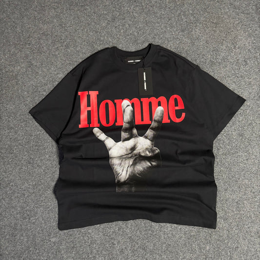 Homme Femme twisted fingers tee black