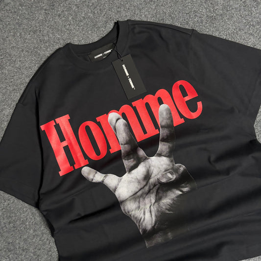 Homme Femme twisted fingers tee black