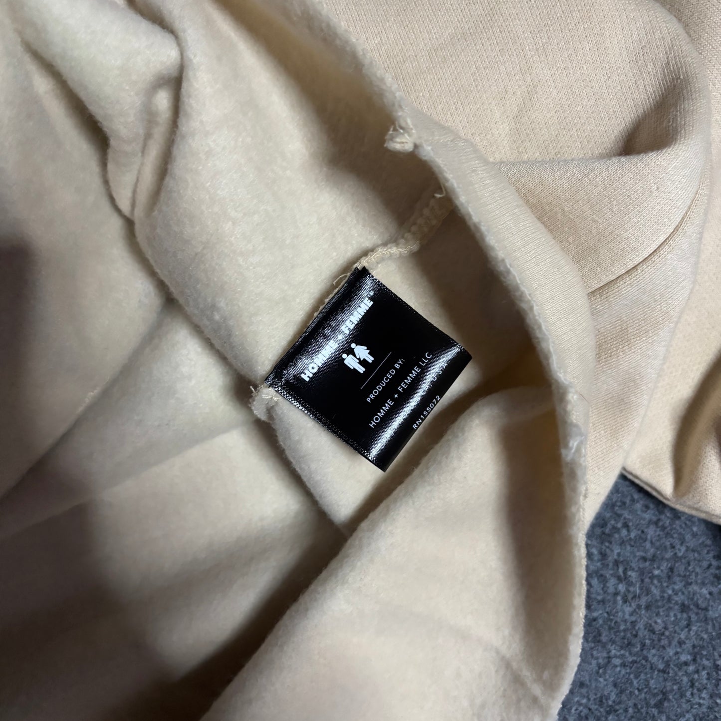 Homme Femme Hollywood beige hoodie