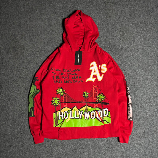 Homme Femme Hollywood hoodie red