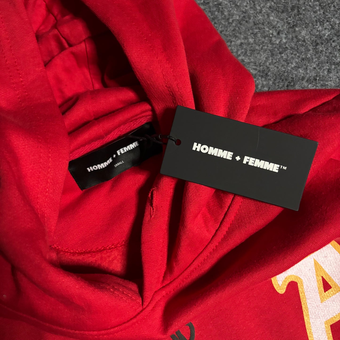 Homme Femme Hollywood hoodie red