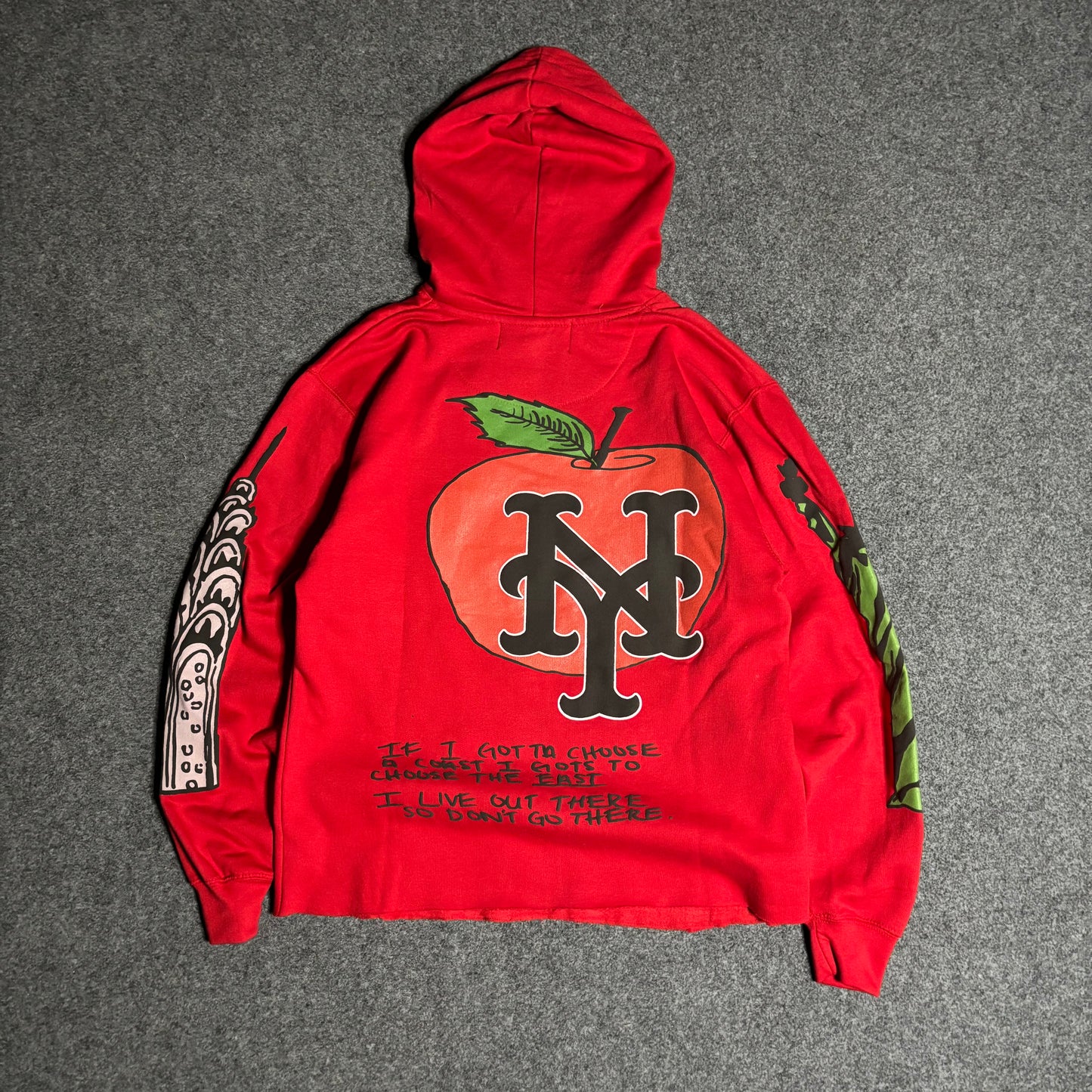 Homme Femme Hollywood hoodie red