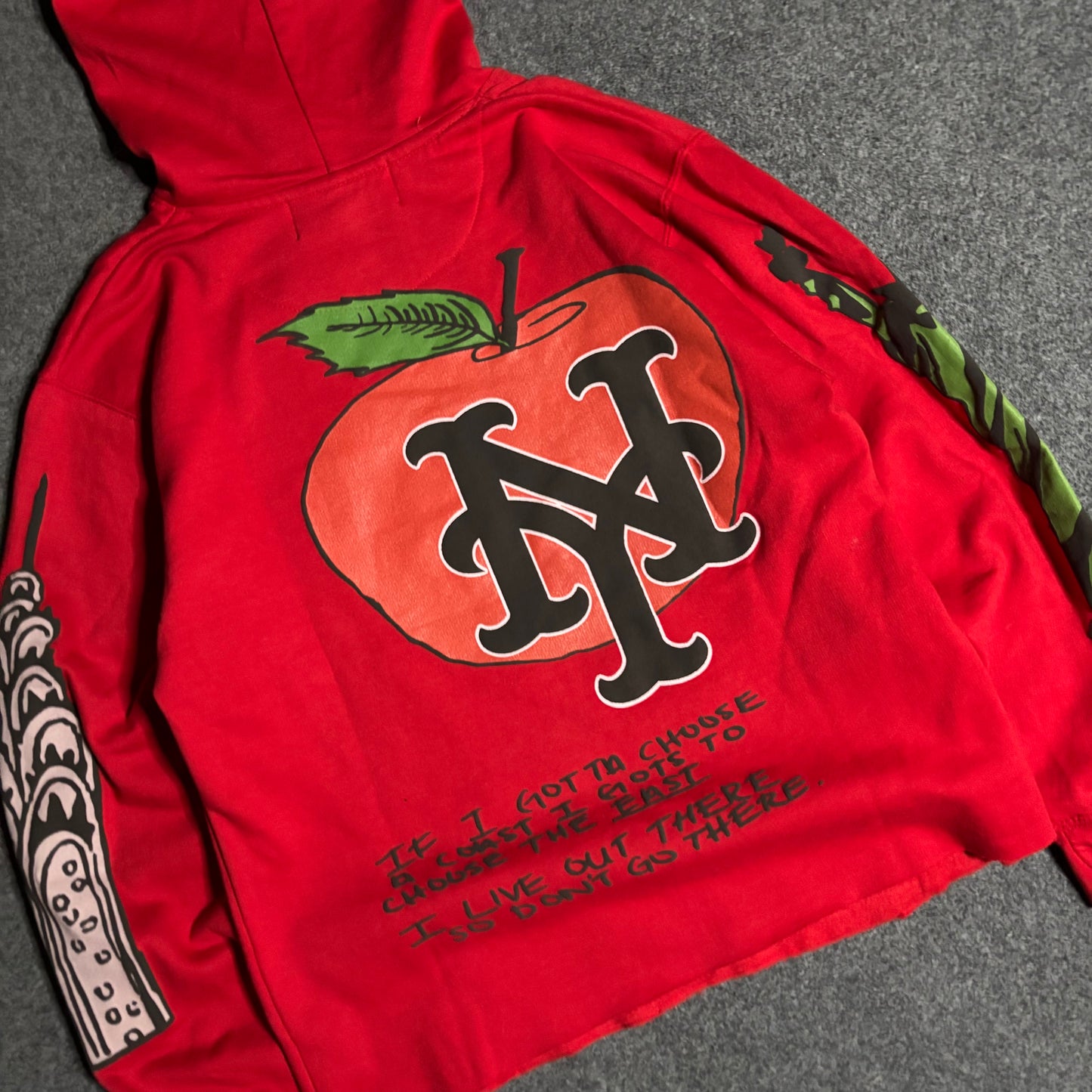 Homme Femme Hollywood hoodie red