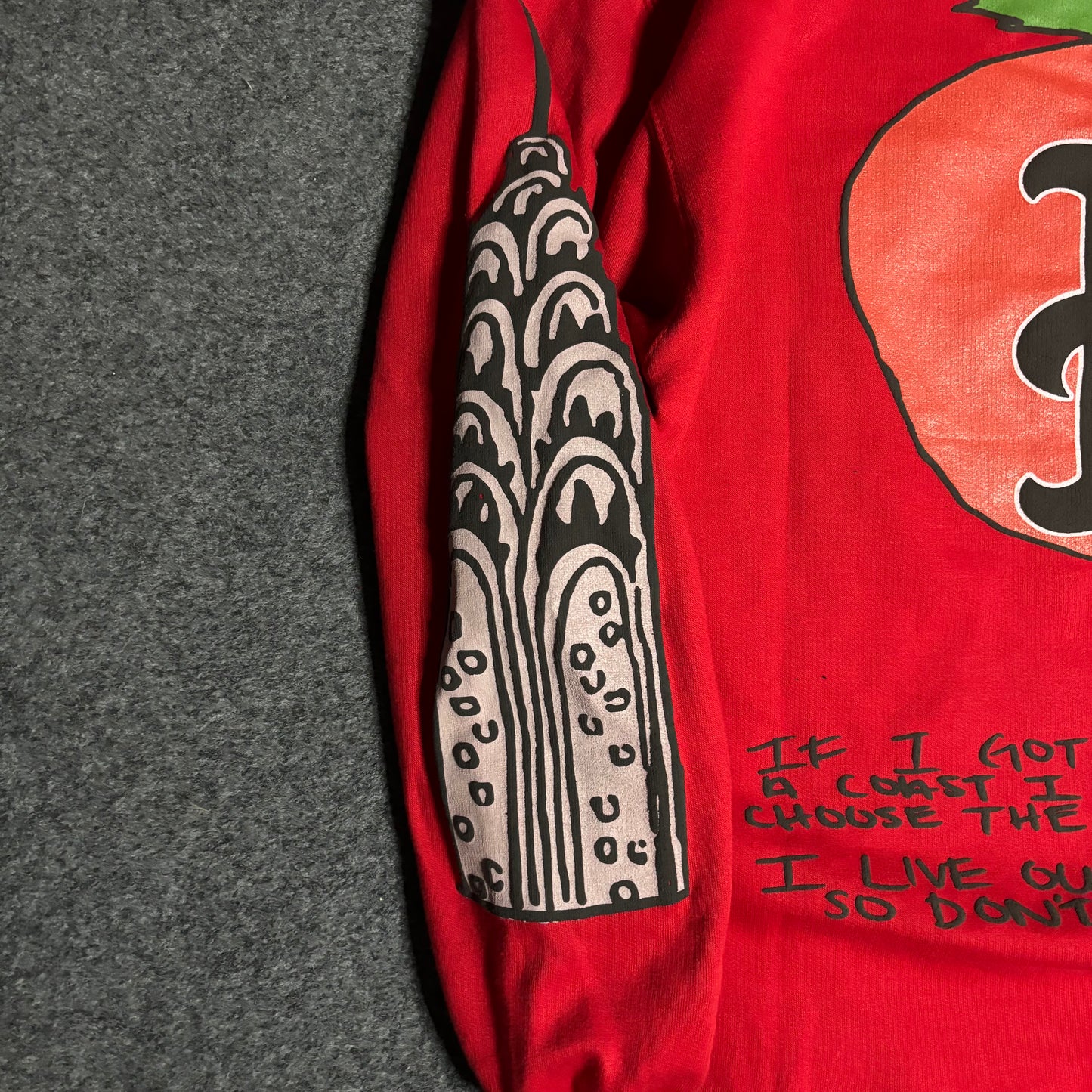 Homme Femme Hollywood hoodie red