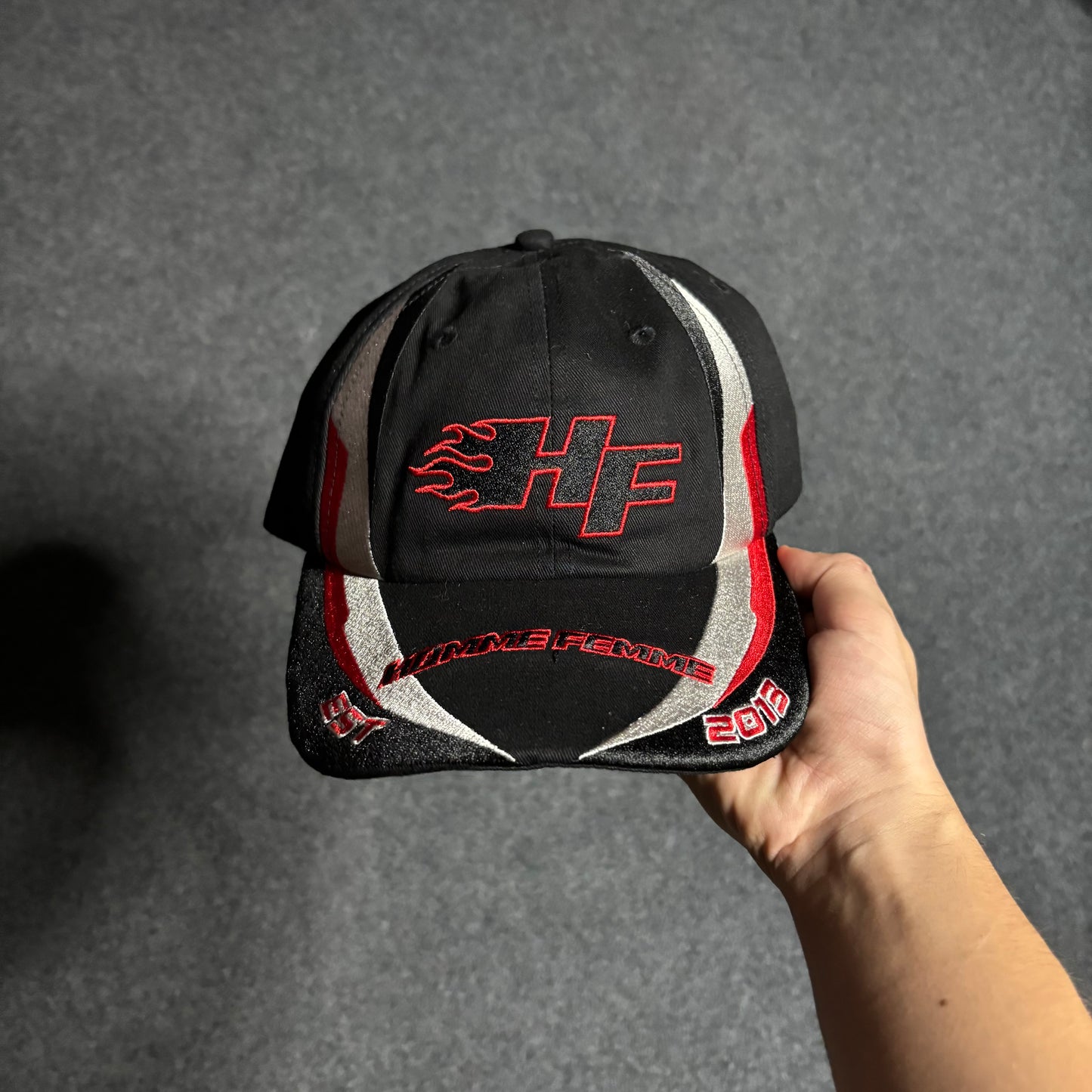 Homme Femme racing hat black