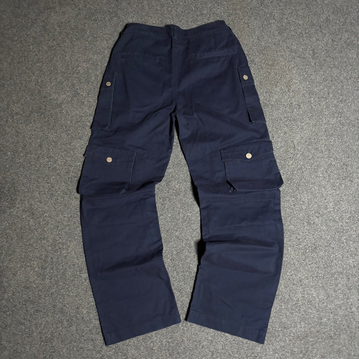 Homme Femme multi pocket cargo navy pant